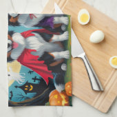 Border Collies Honden Pompoen Halloween Grappig Theedoek (Quarter Fold)