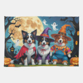 Border Collies Honden Pompoen Halloween Grappig Theedoek (Horizontaal)
