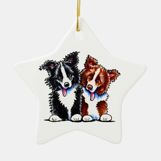 Border Collies Little League Keramisch Ornament (Voorkant)