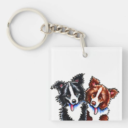 Border Collies Little League Sleutelhanger (voorkant)