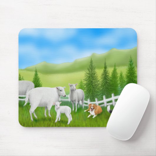 Border Collies Mousepad Muismat (Met muis)