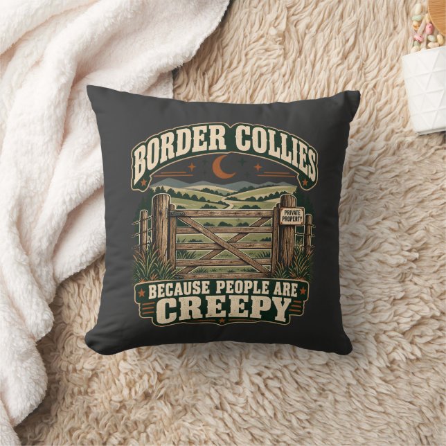 Border Collies Omdat Mensen Eng Zijn Hond Liefhebb Kussen (Deken)