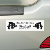 Border Collies Regeren Schattige Hond Bumpersticker (Op auto)