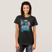 Border Collies Retro T-shirt (Voorkant volledig)