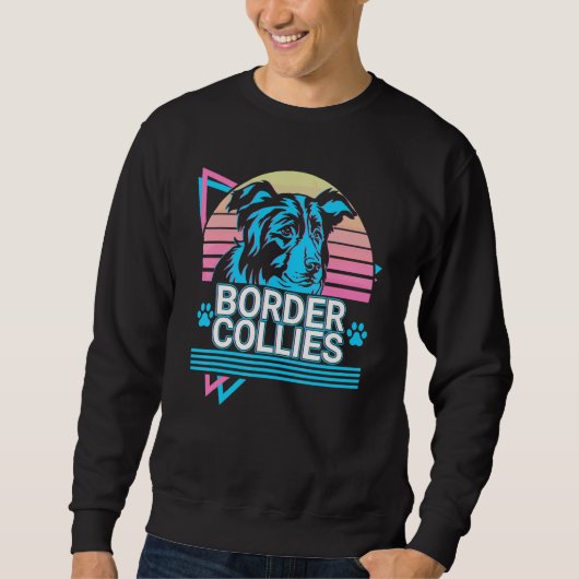Border Collies Retro Trui (Voorkant)
