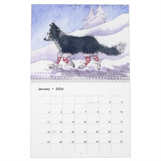 Border Collies Rule! een pagina per dag hondenkale Kalender (Jan 2026)