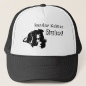 Border Collies Rule Funny Dog Trucker Pet (Voorkant)