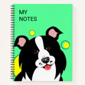 Border CollieSchattige Hond  Notitieboek (Voorkant)
