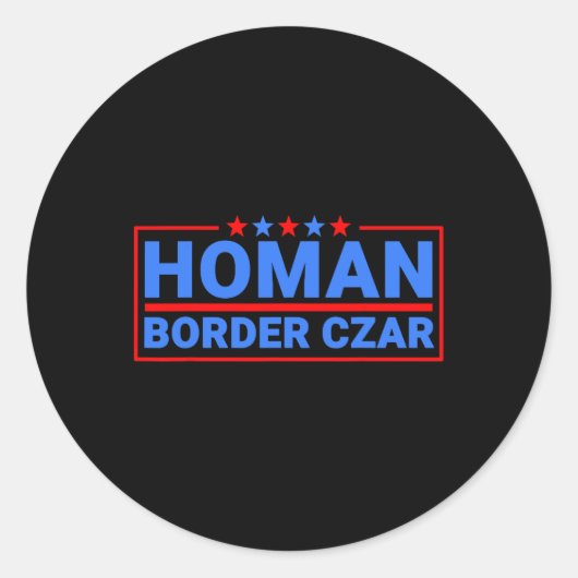 Border Czar Tom Homan Mega Support Ronde Sticker (Voorkant)