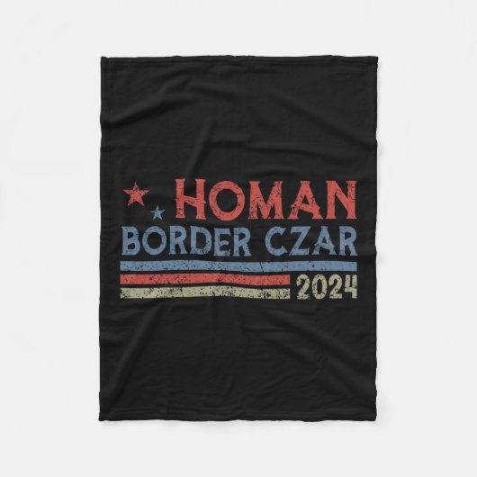 Border Czar Tom Homan Trump President Verkiezing M Fleece Deken (Voorkant)