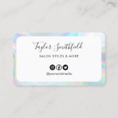 Border Faux Holographic Loyalty Kaart Visitekaartje (Achterkant)