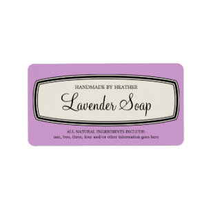 Border Handgemaakte Zeep Label Sjabloon