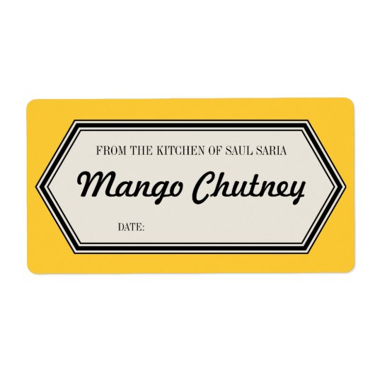  Border Home Canning Jar Label Sjabloon (Voorkant)