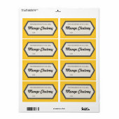  Border Home Canning Jar Label Sjabloon (Full Sheet)