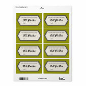  Border Home Canning Jar Label Sjabloon (Full Sheet)