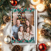 Border krans foto Kerstmis Kaart