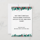 Border krans foto Kerstmis Kaart (Achterkant)