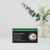 Border Patrol Agent Custom Thin Green Line Logo Visitekaartje (Staand voorkant)