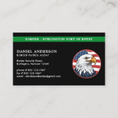 Border Patrol Agent Custom Thin Green Line Logo Visitekaartje (Voorkant)