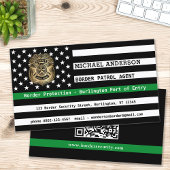 Border Patrol Agent Military Police aangepaste QR- Visitekaartje
