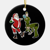 Border Patrol Agents knipbord op Santa Keramisch Ornament (Voorkant)