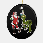 Border Patrol Agents knipbord op Santa Keramisch Ornament (Links)