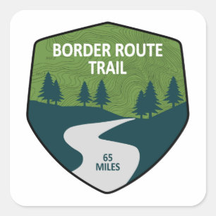 Border Route Trail Minnesota Vierkante Sticker