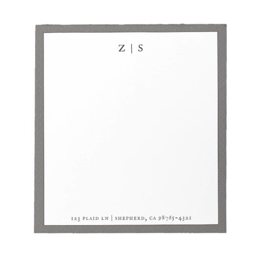 Border Shepherd Clan Tartan Pset Pattern Notitieblok (Voorkant)