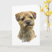 Border Terrier 9A21D-19 Kaart (Gele Bloem)