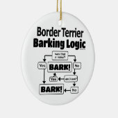 Border Terrier Barting Logic Keramisch Ornament (Rechts)