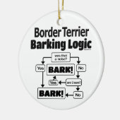 Border Terrier Barting Logic Keramisch Ornament (Links)
