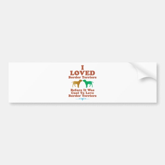 Border Terrier Bumpersticker (Voorkant)