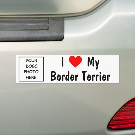 Border Terrier Bumpersticker (Op auto)