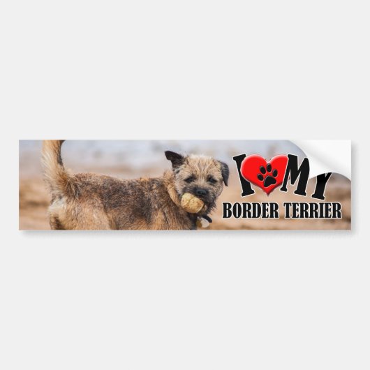 Border Terrier Bumpersticker (Voorkant)