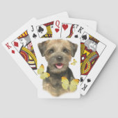 Border Terrier Butterfly Pokerkaarten (Achterkant)