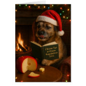 Border Terrier 'Cheese Tax' Christmas card (Voorkant)