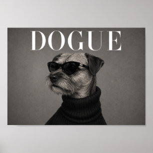 Border Terrier Chique Mode Honden Kunstprint Poster