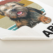 Border Terrier Custom Sherpa Blanket Deken (3/4)