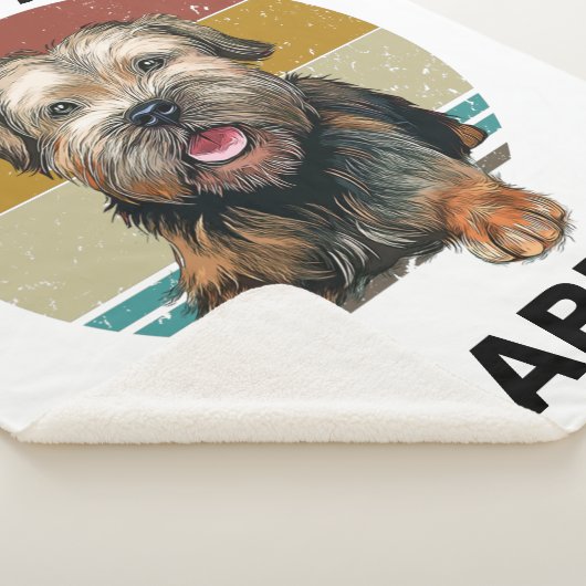 Border Terrier Custom Sherpa Blanket Sherpa Deken (3/4)