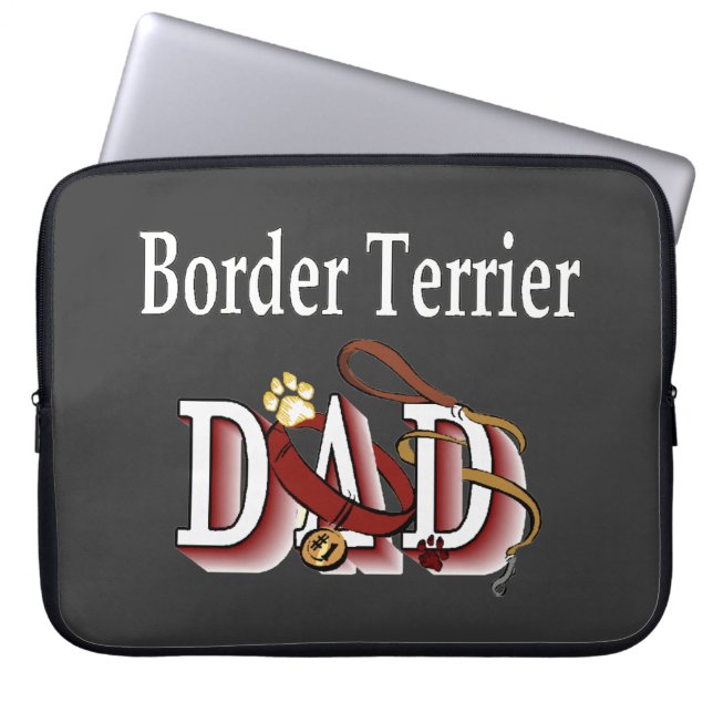 Border Terrier Dad Gifts Laptop Sleeve (Voorkant)