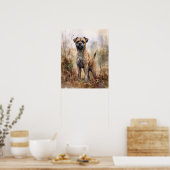 Border Terrier Dog Art Print Poster (Keuken)