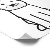 Border Terrier Dog Cartoon Poster (Hoek)