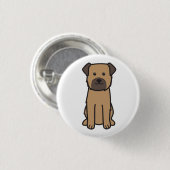 Border Terrier Dog Cartoon Ronde Button 3,2 Cm (Voorkant /achterkant)