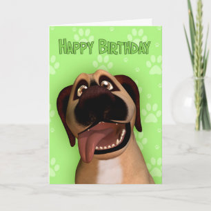 Border Terrier Dog Cartoon Verjaardag Wenskaart Kaart