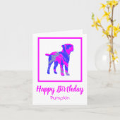 Border Terrier Dog Funny Birthday Kaart (Gele Bloem)