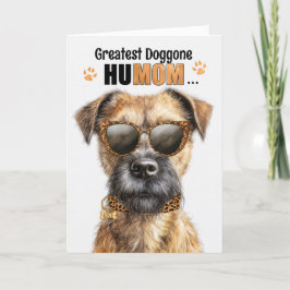 Border Terrier Dog Greatest HuMOM Moederdag Feestdagen Kaart