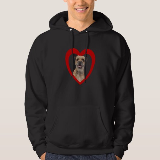 Border Terrier Dog Heart  Terrier Border Terrier   Hoodie (Voorkant)
