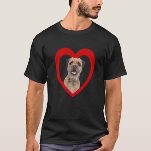 Border Terrier Dog Heart  Terrier Border Terrier   T-shirt (Voorkant)