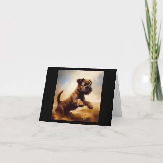 Border Terrier Dog Kaart (Voorkant)