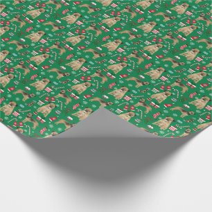 Border Terrier Dog Kerstmis Cadeaupapier